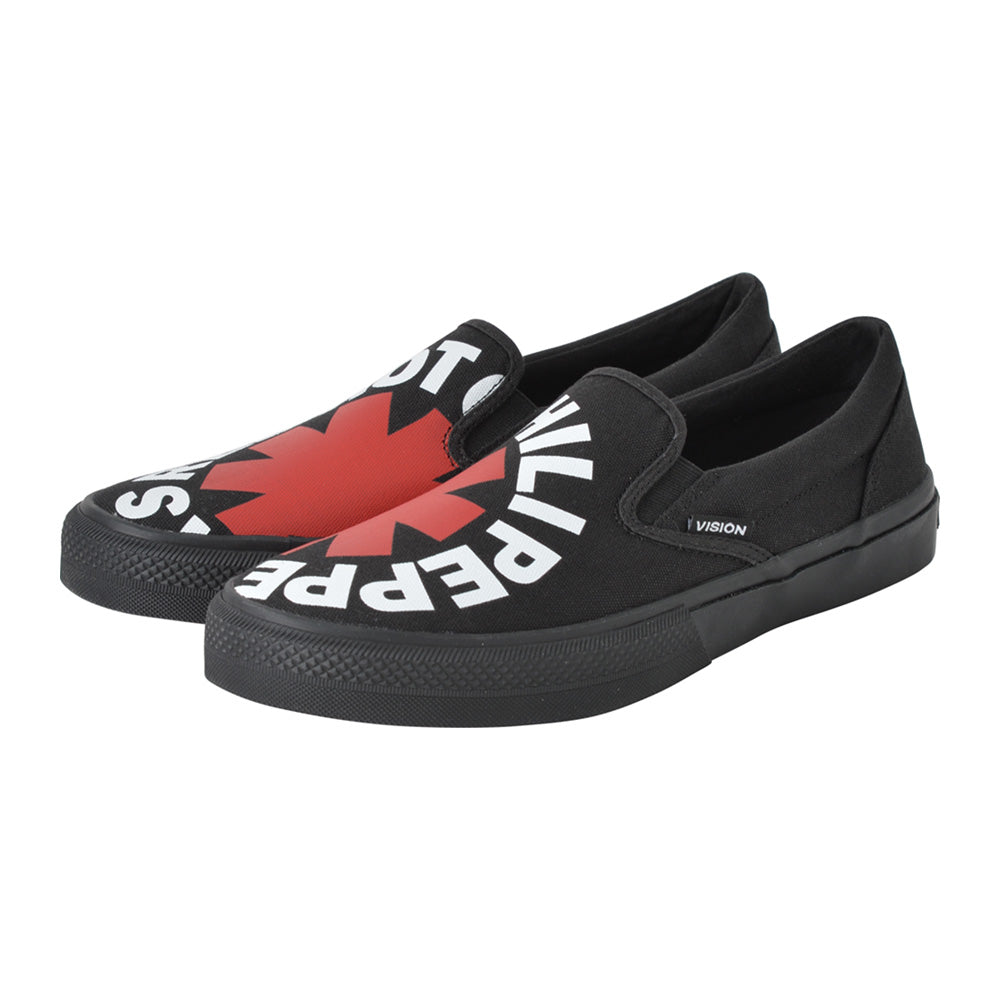 RED HOT CHILI PEPPERS - (来日 35周年 ) - CANVAS SLIP-ON RHCP Black / VISION STREET WEAR(ブランド)